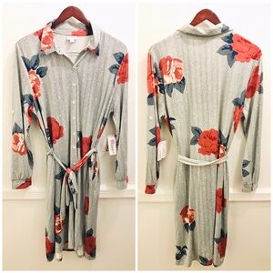 NWT Lularoe Ellie Shirtdress large stripe floral